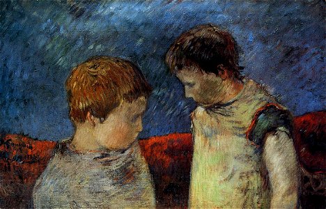 Gauguin 1883 Aline Gauguin et l'un de ses frères