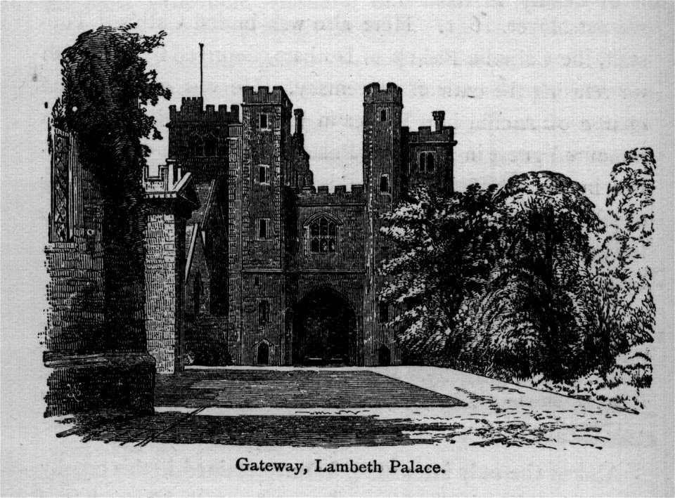 Gateway, Lambeth Palace - Walks in London, Augustus Hare, 1878