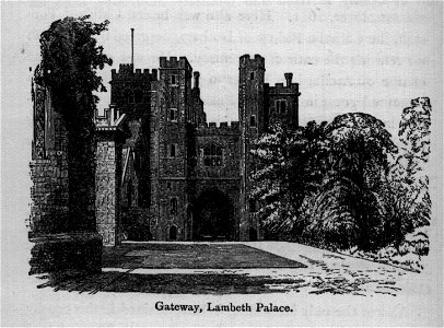 Gateway, Lambeth Palace - Walks in London, Augustus Hare, 1878