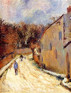 Gauguin 1883 Osny, la rue de Pontoise en hiver 