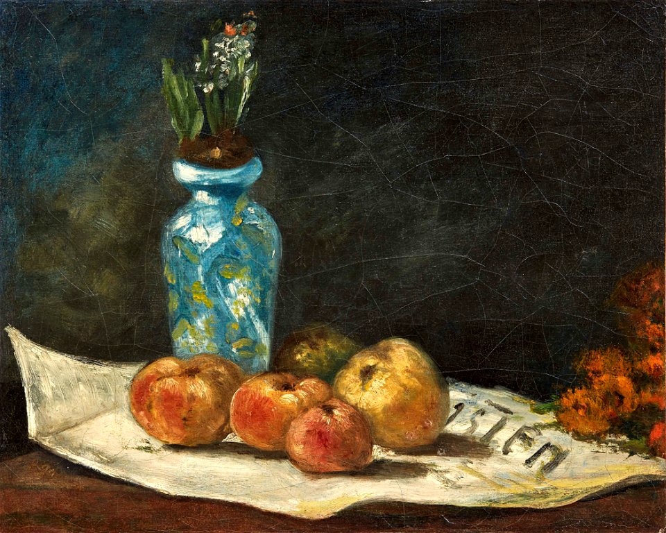 Paul Gauguin - Jacinthe et pommes sur un journal (c. 1876)