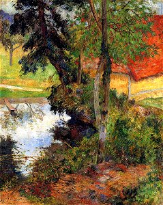 Gauguin 1885 Le Toit rouge au bord de l'eau