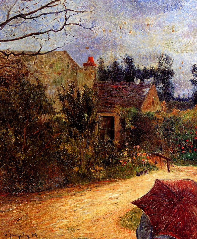 Gauguin 1881 Jardin de Pissarro, quai du Pothius, Pontoise
