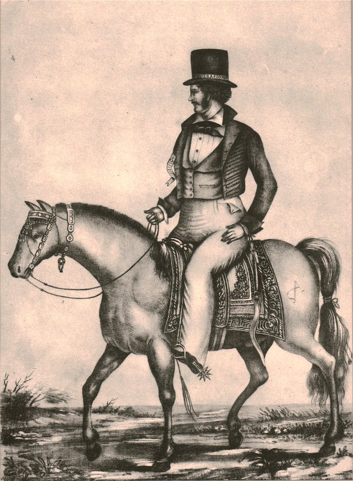 Gaucho en traje de pueblo - Buenos Aires, según Morel
