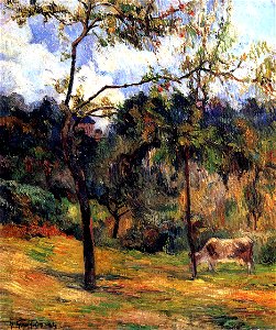 Gauguin 1884 Vache dans un pré, Rouen