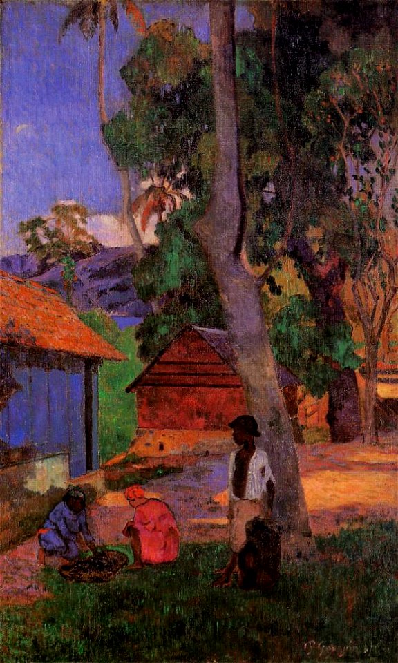 Gauguin Autour des huttes