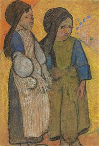 Gauguin 1889 Petites Bretonnes devant la mer II