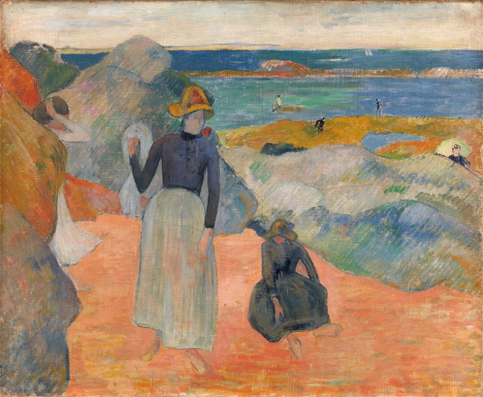 Gauguin Sur la plage en Bretagne
