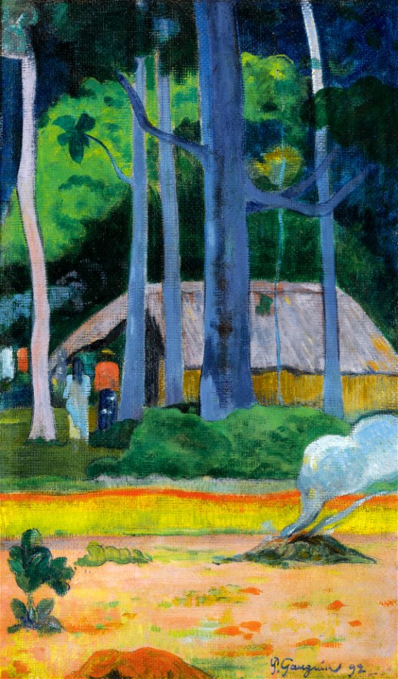 Gauguin Cabane sous les arbres