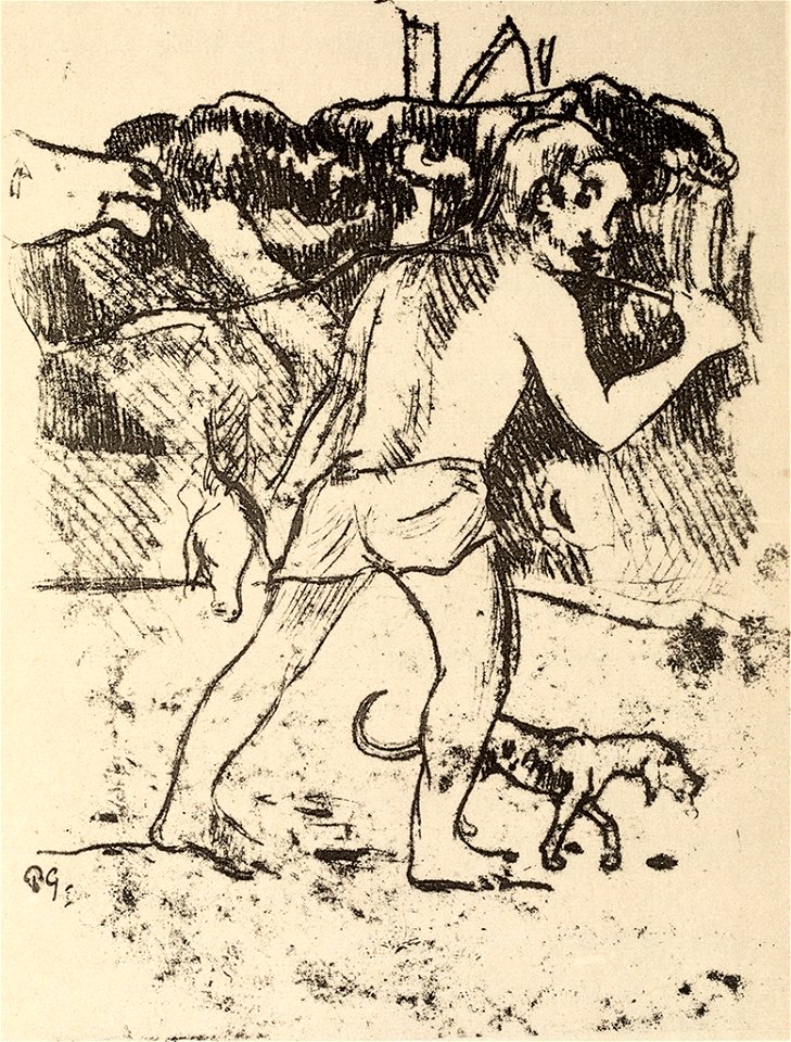Gauguin, Homme avec une baguette, F107