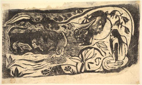 Gauguin Planche au diable cornu