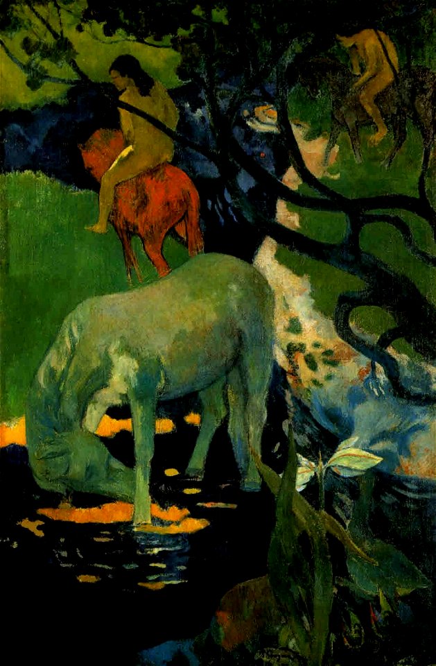 Gauguin Le cheval blanc