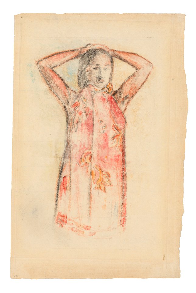 Gauguin, Tahitienne au pagne rose, F21