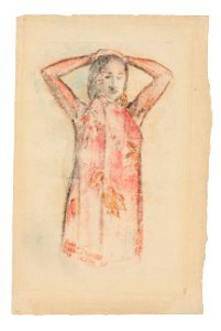 Gauguin, Tahitienne au pagne rose, F21