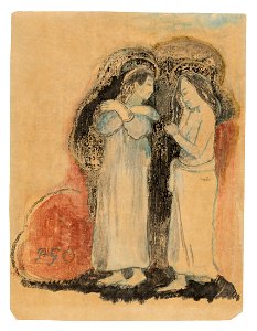 Gauguin, Two Standing Tahitian Women, F18