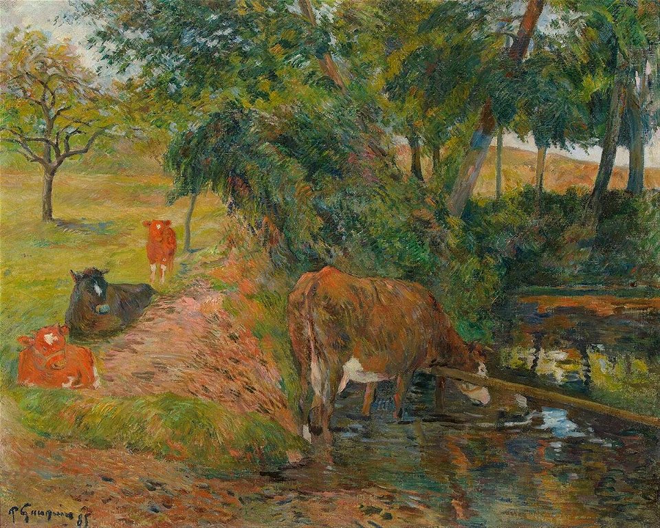 Gauguin Vaches au repos