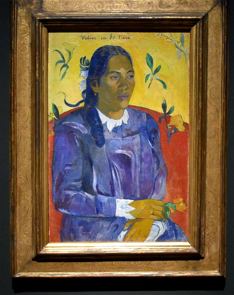 Gauguin, Tahitian Woman with a Flower, 1891, Ny Carlsberg Glyptotek ...