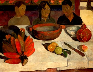 Paul Gauguin - Le repas (1891). Free illustration for personal and commercial use.