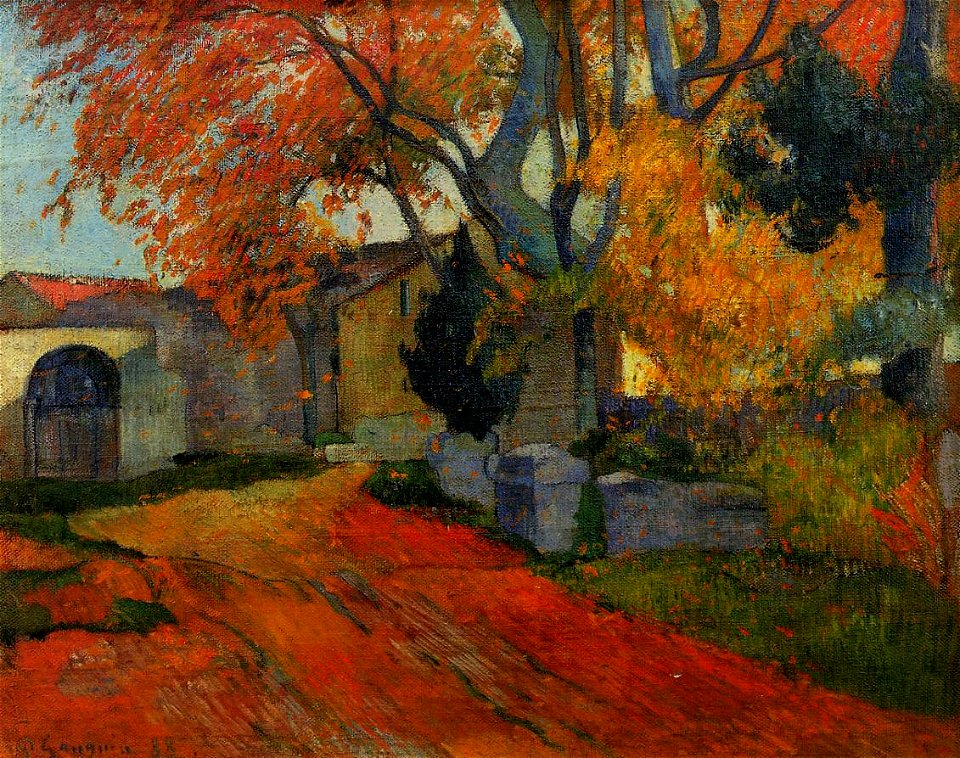 Lane at Alchamps, Arles 1888 Paul Gauguin