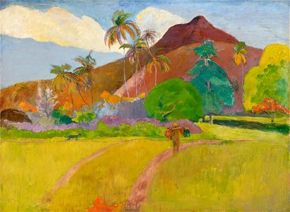 Paul Gauguin - Tahitian Landscape - Google Art Project. Free illustration for personal and commercial use.
