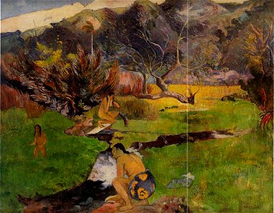 Gauguin Tahitiennes près d'un ruisseau