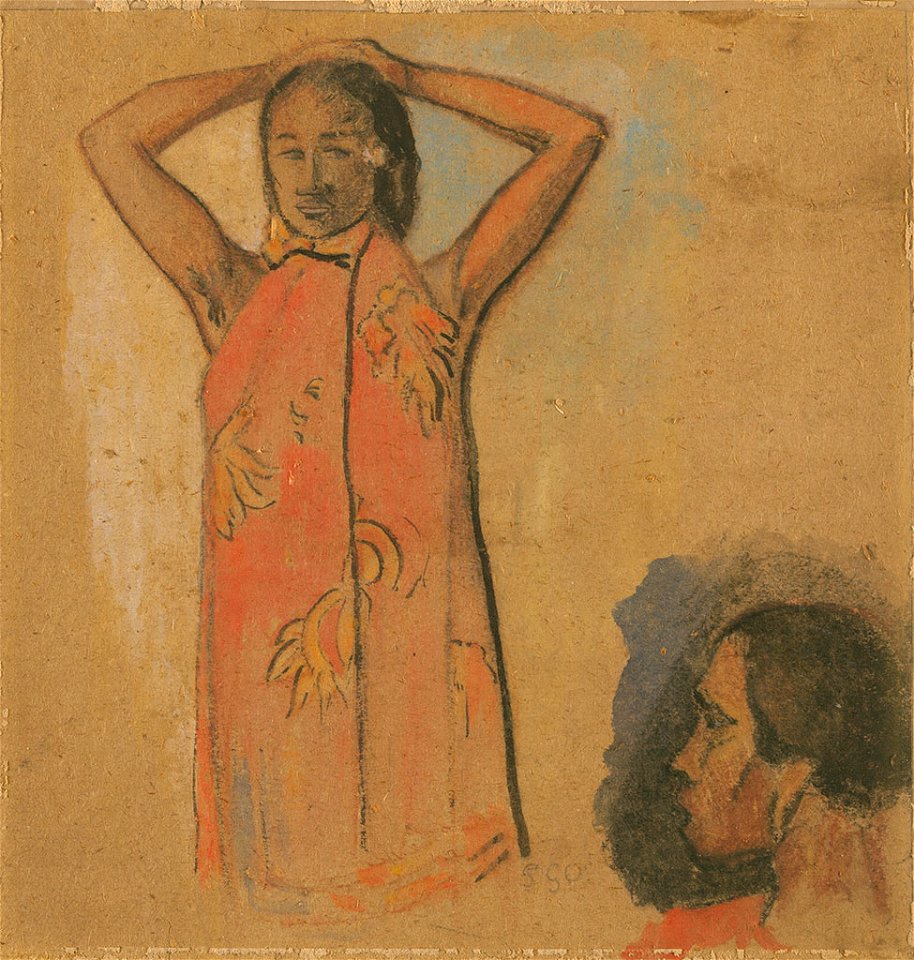 Gauguin 1984 La Petite tahitienne en rouge