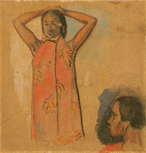 Gauguin 1984 La Petite tahitienne en rouge