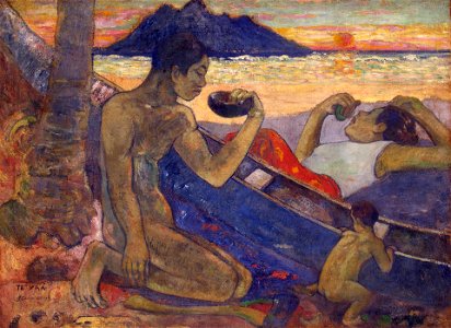 Gauguin - Der Einbaum - 1996. Free illustration for personal and commercial use.
