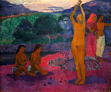 Paul Gauguin - The Invocation. Free illustration for personal and commercial use.