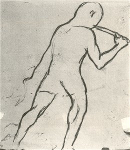 Gauguin, Homme nu tenant une baguette, F49