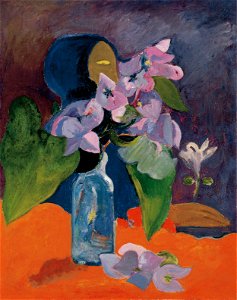 Gauguin 1892 Nature morte aux fleurs et à l'idole