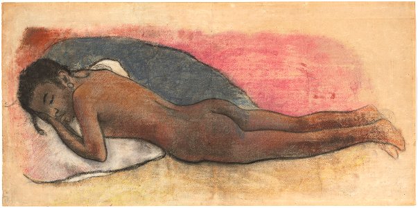Paul Gauguin - Reclining Nude - NGA 1990.77.1.a. Free illustration for personal and commercial use.