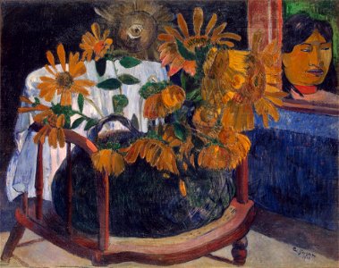 Paul Gauguin - Nature morte avec des tournesols sur un fauteuil II (ca.1901)