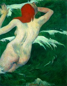 Paul Gauguin - In the waves or Ondine - 1889. Free illustration for personal and commercial use.