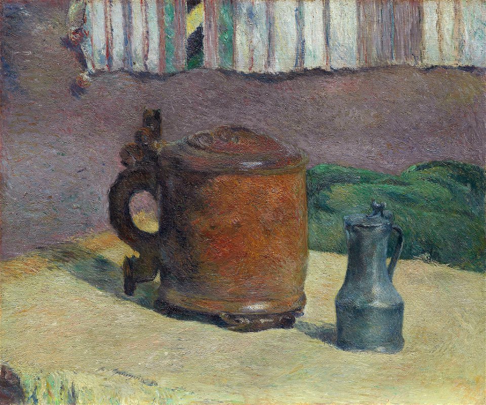 Paul Gauguin - Still Life, Wood Tankard and Metal Pitcher - 1999.362 - Art Institute of Chicago