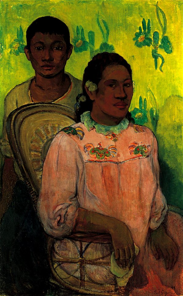 Paul Gauguin - Jeune fille et garçon de Tahiti (1899)