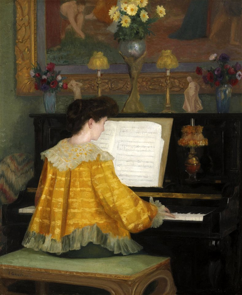 Gauzi Jeune femme au piano (RO 1035)