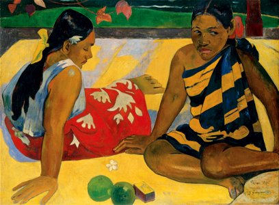 Paul Gauguin - Parau Api. What News - Google Art Project