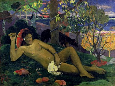 Gauguin La donna dei manghi. Free illustration for personal and commercial use.