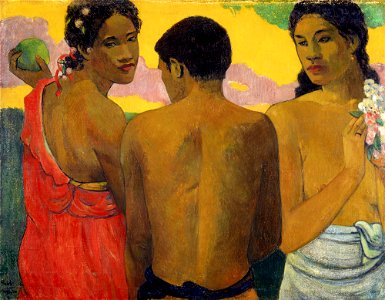 Paul Gauguin - Three Tahitians - Google Art Project. Free illustration for personal and commercial use.