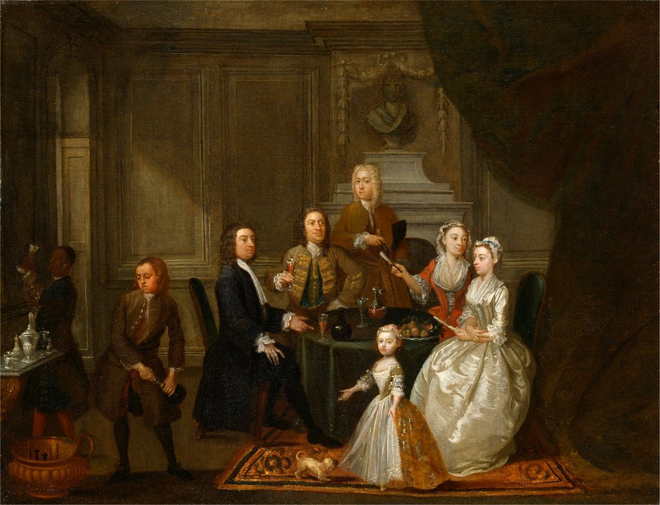 Gawen Hamilton - Group portrait, probably of the Raikes family - Google Art Project