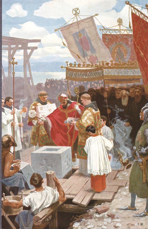 Gebhard Fugel Grundsteinlegung Petershausen