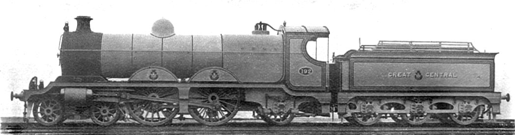 GCR Atlantic locomotive 192 (Howden, Boys' Book of Locomotives, 1907)