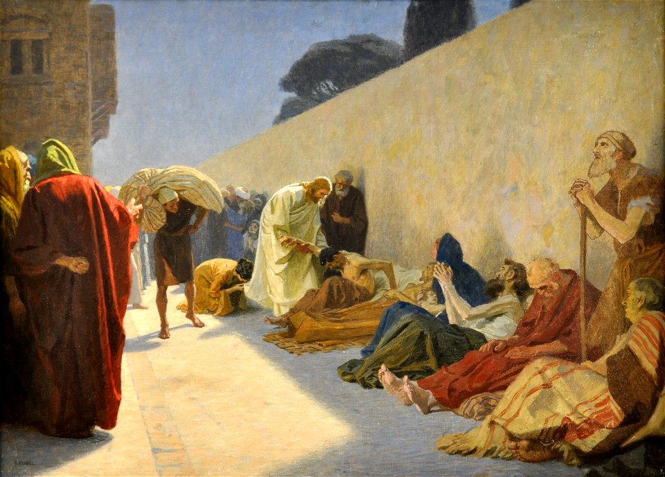 Gebhard Fugel Christus heilt Kranke c1920