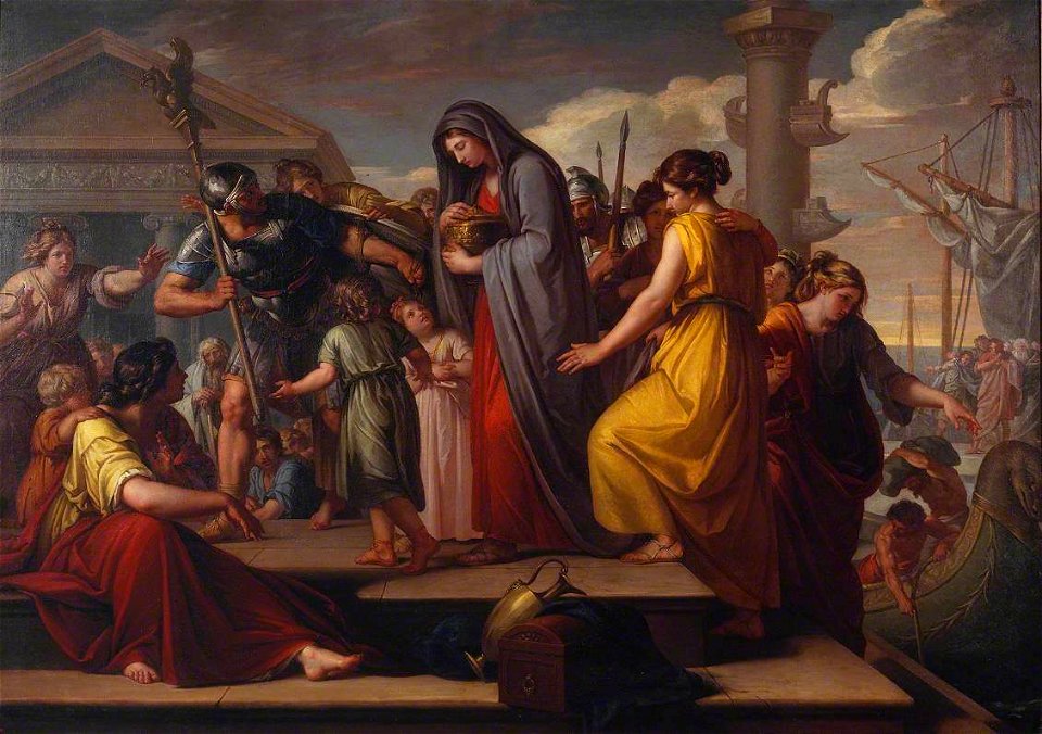 Gavin Hamilton (1723-1798) - Agrippina Landing at Brindisium with the Ashes of Germanicus - T03365 - Tate