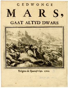 Gedwonge Mars, Gaat Altyd Dwars (A forced March always goes sadly) (BM 1854,0513.522.30)