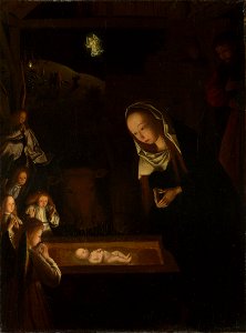 Geertgen tot Sint Jans - Nativity, at Night - WGA08514. Free illustration for personal and commercial use.