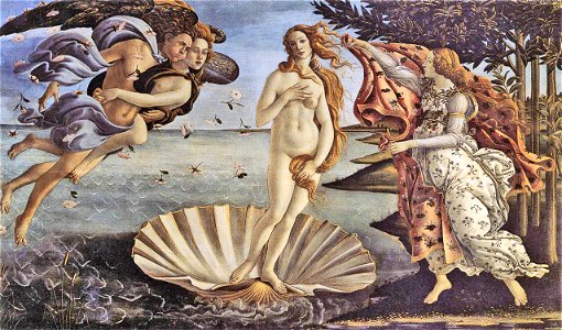 Gebuert vun der Venus vum Sandro Botticelli. Free illustration for personal and commercial use.