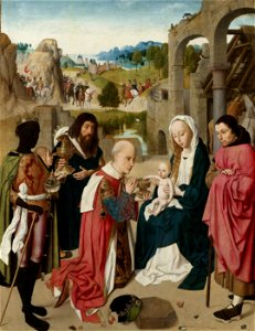 Geertgen tot Sint Jans - Adoration of the Magi - Rijksmuseum. Free illustration for personal and commercial use.