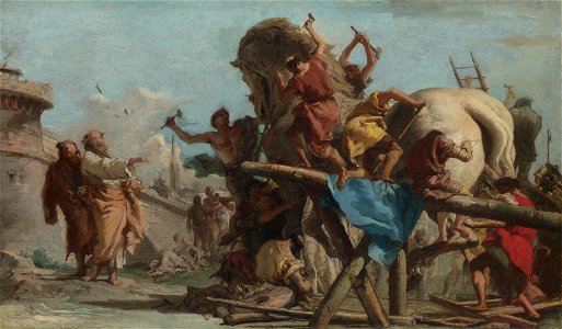 GD Tiepolo Construction du cheval de Troie